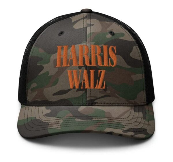 Harris Walz Camouflage Trucker Hat