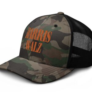 Harris Walz Camouflage Trucker Hat