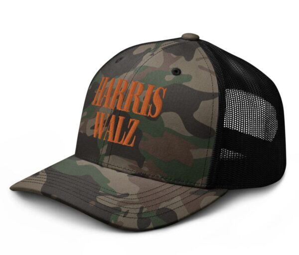 Harris Walz Camouflage Trucker Hat