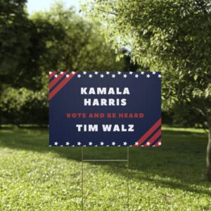 Harris Walz Campaign Plastic Weatherproof Plastic Yard Sign