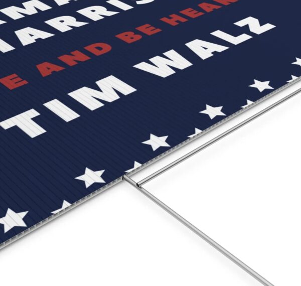 Harris Walz Campaign Plastic Weatherproof Plastic Yard Sign