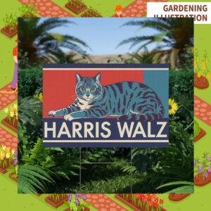 Harris Walz Cat Lady Yard Sign