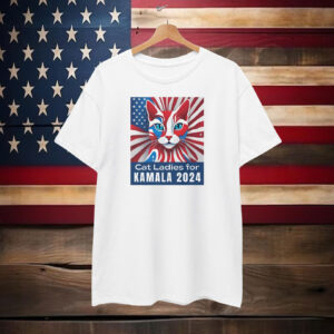 Harris Walz Democrat 2024 | Politics | Cat Ladies for Kamala T-Shirt
