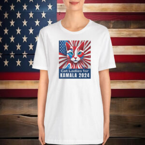 Harris Walz Democrat 2024 | Politics | Cat Ladies for Kamala T-Shirt