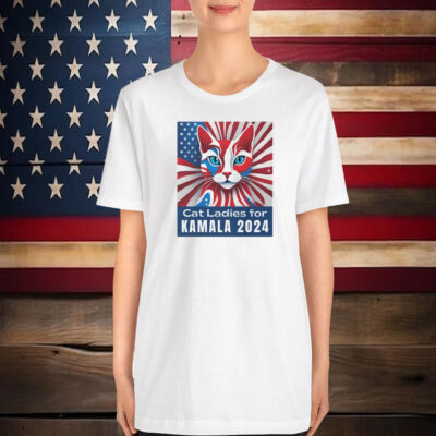 Harris Walz Democrat 2024 | Politics | Cat Ladies for Kamala T-Shirt