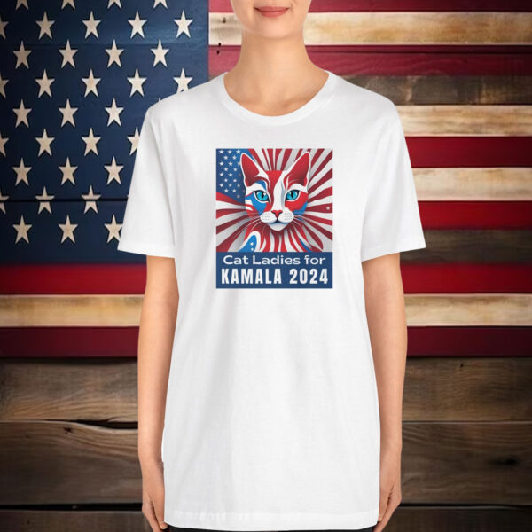 Harris Walz Democrat 2024 | Politics | Cat Ladies for Kamala T-Shirt