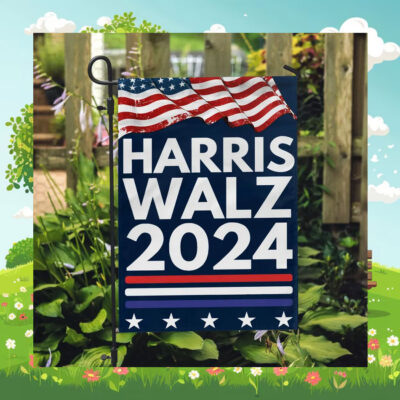 Harris Walz Election 2024 Garden Flag