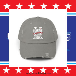 Harris Walz For Working Families Unisex Distressed Cap Presidential Election 2024 Men's Cap