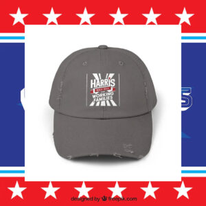 Harris Walz For Working Families Unisex Distressed Cap Presidential Election 2024 Men's Cap