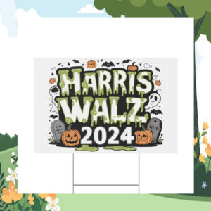 Harris Walz Halloween 2024 Yard Sign