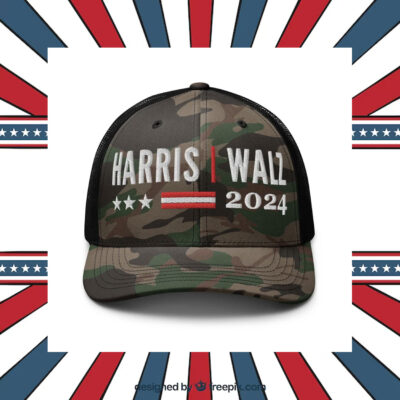 Harris Walz Hat, Camoflauge Hat, Camo Cap, Harris Walz Cap