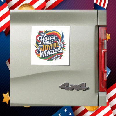 Harris Walz Joyful Warriors Car Magnet
