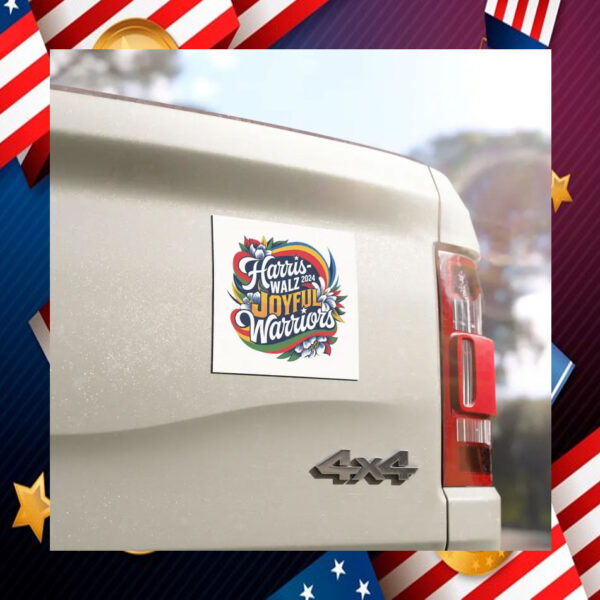 Harris Walz Joyful Warriors Car Magnet