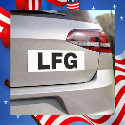 Harris Walz LFG Lets Go Car Magnet