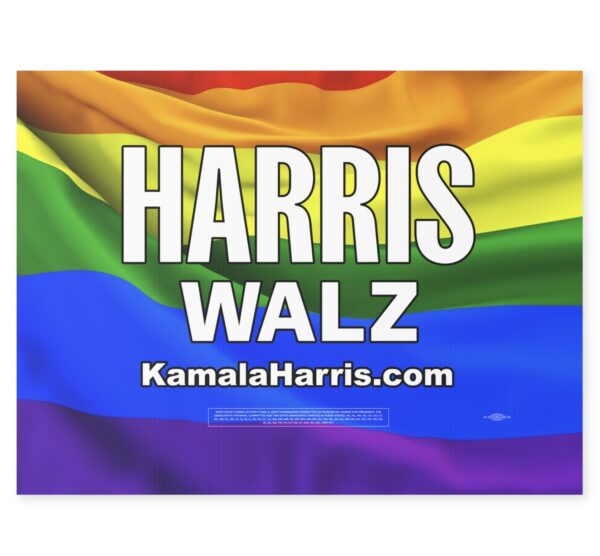 Harris-Walz LGBT Pride Yard Sign