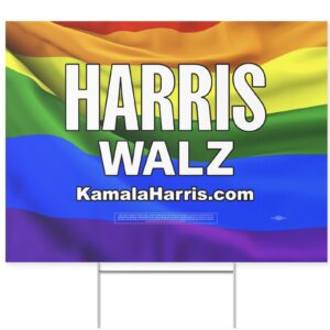 Harris-Walz LGBT Pride Yard Sign