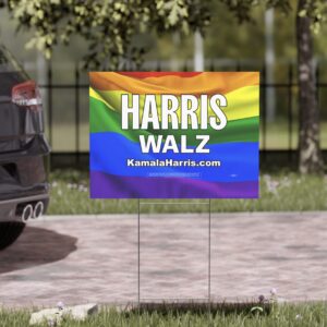 Harris-Walz LGBT Pride Yard Sign