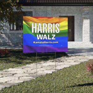 Harris-Walz LGBT Pride Yard Sign
