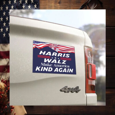Harris Walz Make America Kind Again Car Magnet