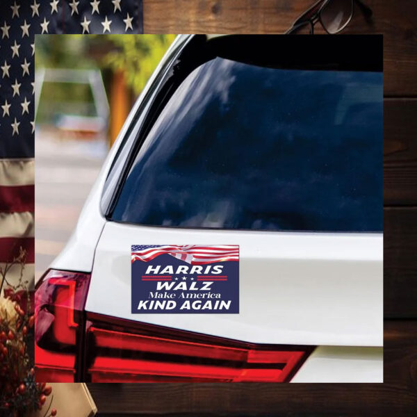 Harris Walz Make America Kind Again Car Magnet