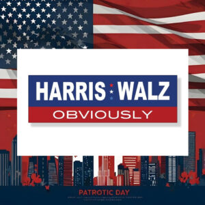 Harris Walz Obviously 2024 Bumper Sticker