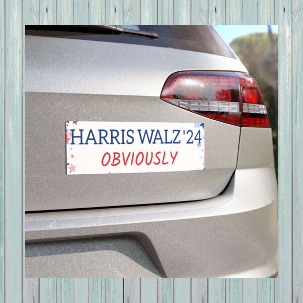 Harris Walz Obviously Bumper Magnet
