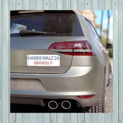 Harris Walz Obviously Bumper Magnet