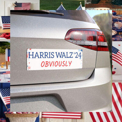 Harris Walz Obviously Bumper Magnets