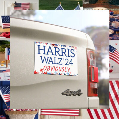 Harris Walz Obviously Bumper Magnets