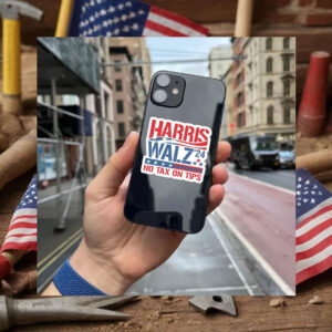Harris Walz President 2024 Decal Sticker, No Tax On Tips Sticker