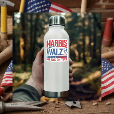 Harris Walz President 2024 Decal Sticker, No Tax On Tips Sticker
