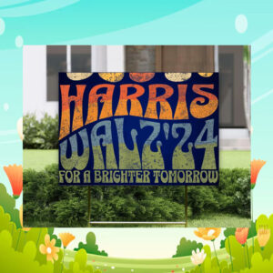 Harris Walz Retro Yard Sign