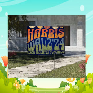 Harris Walz Retro Yard Sign
