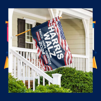 Harris Walz Truth Hope Decency Flag