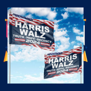 Harris Walz Truth Hope Decency Flag