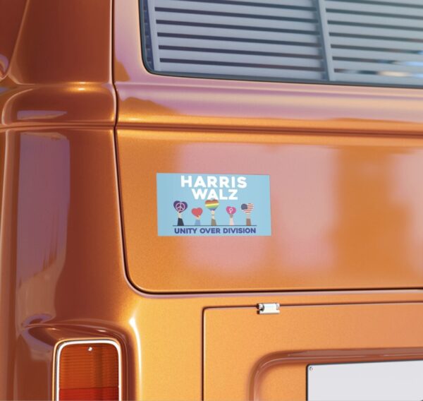 Harris Walz Unity Over Division Bumper Stickers