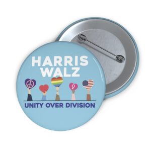 Harris Walz Unity Over Division Buttons