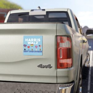 Harris Walz Unity Over Division Car Magnets