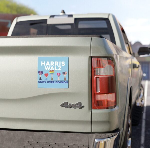Harris Walz Unity Over Division Car Magnets