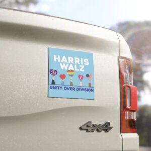 Harris Walz Unity Over Division Car Magnets