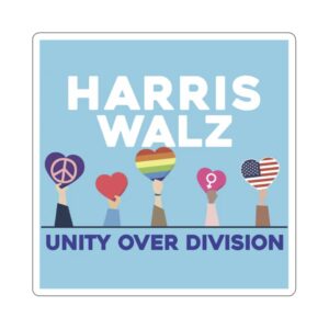 Harris Walz Unity Over Division Stickers