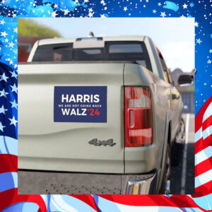 Harris Walz We Are Not Going Back 2024 Car Magnet