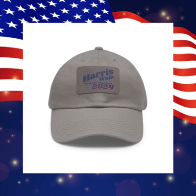 Harris Walz Were Not Going Back Hat / Harris Walz 2024 Dad Hat with Leather Patch