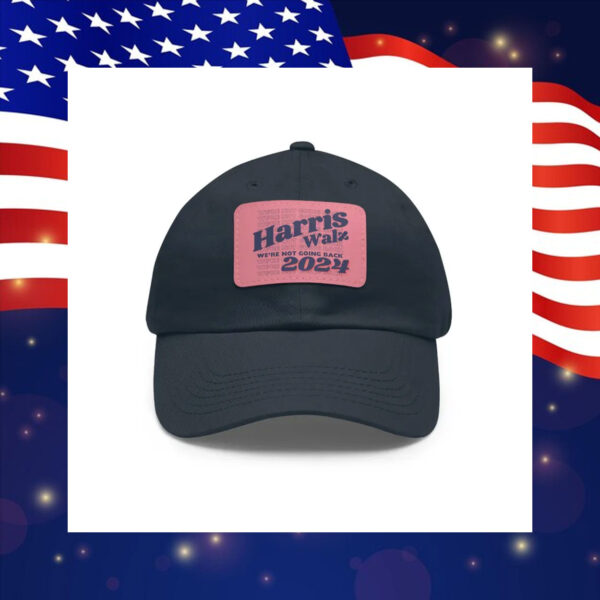 Harris Walz Were Not Going Back Hat / Harris Walz 2024 Dad Hat with Leather Patch