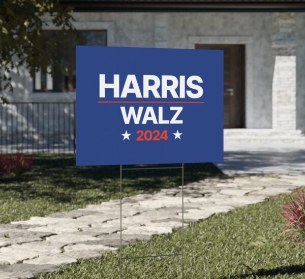 Harris Walz Yard Sign Double Sided Kamala Harris 2024