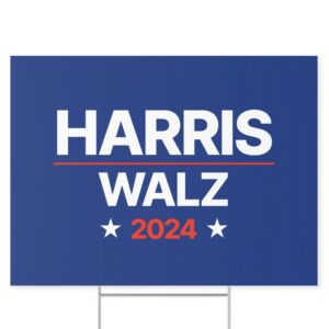 Harris Walz Yard Sign Double Sided Kamala Harris 2024