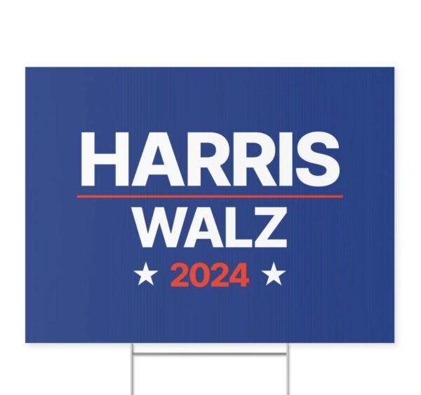 Harris Walz Yard Sign Double Sided Kamala Harris 2024