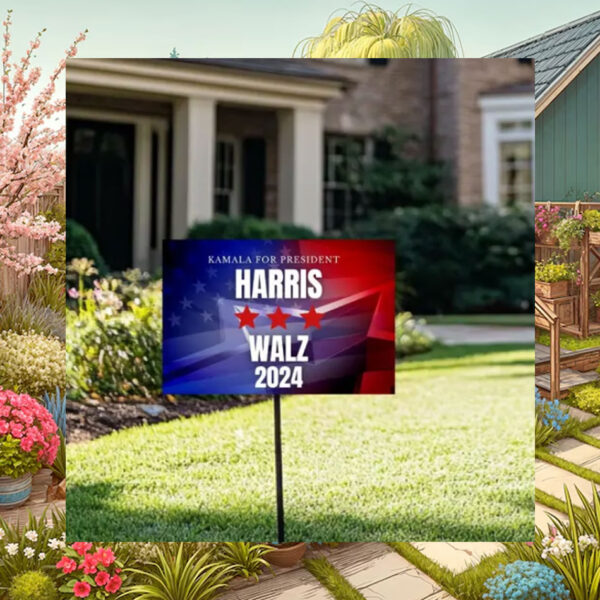 Harris Walz Yard Sign Kamala 2024 Sign