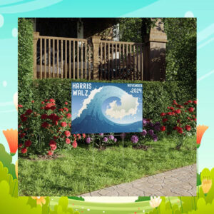 Harris Walz Yard Sign, Lawn Sign