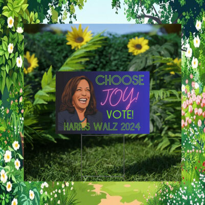 Harris Walz Yard Sign, Vote Kamala Harris Tim Walz Joy Yard Sign
